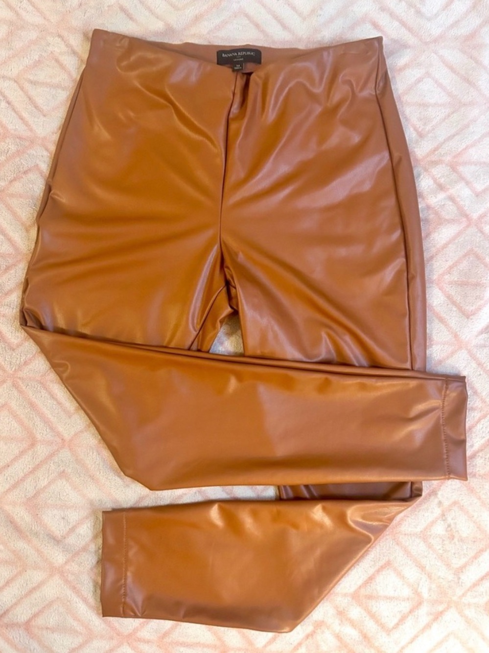 GAP Faux Leather Leggings - Cognac Brown EC | Size M